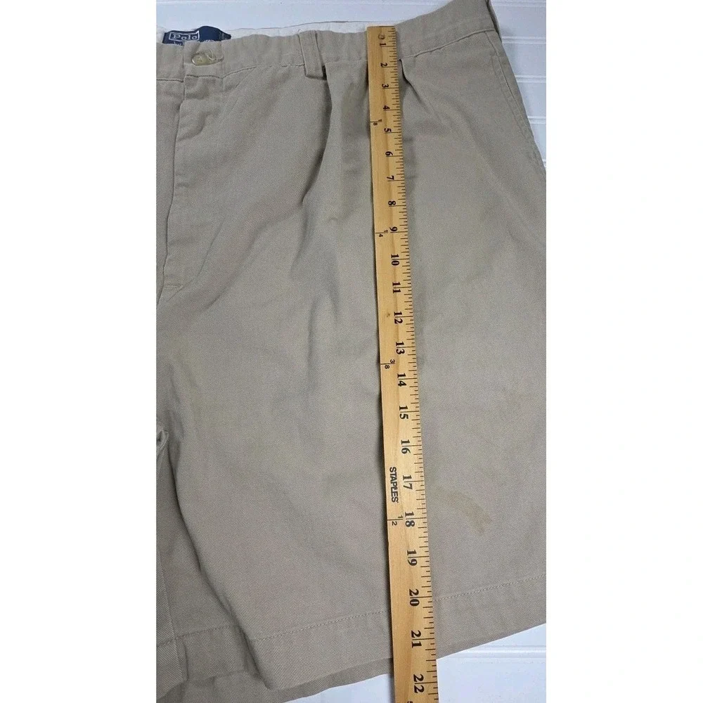 Polo Ralph Lauren Tyler Pleated Chino Shorts BEIGE Men's 50 Vintage Y2K Preppy‎